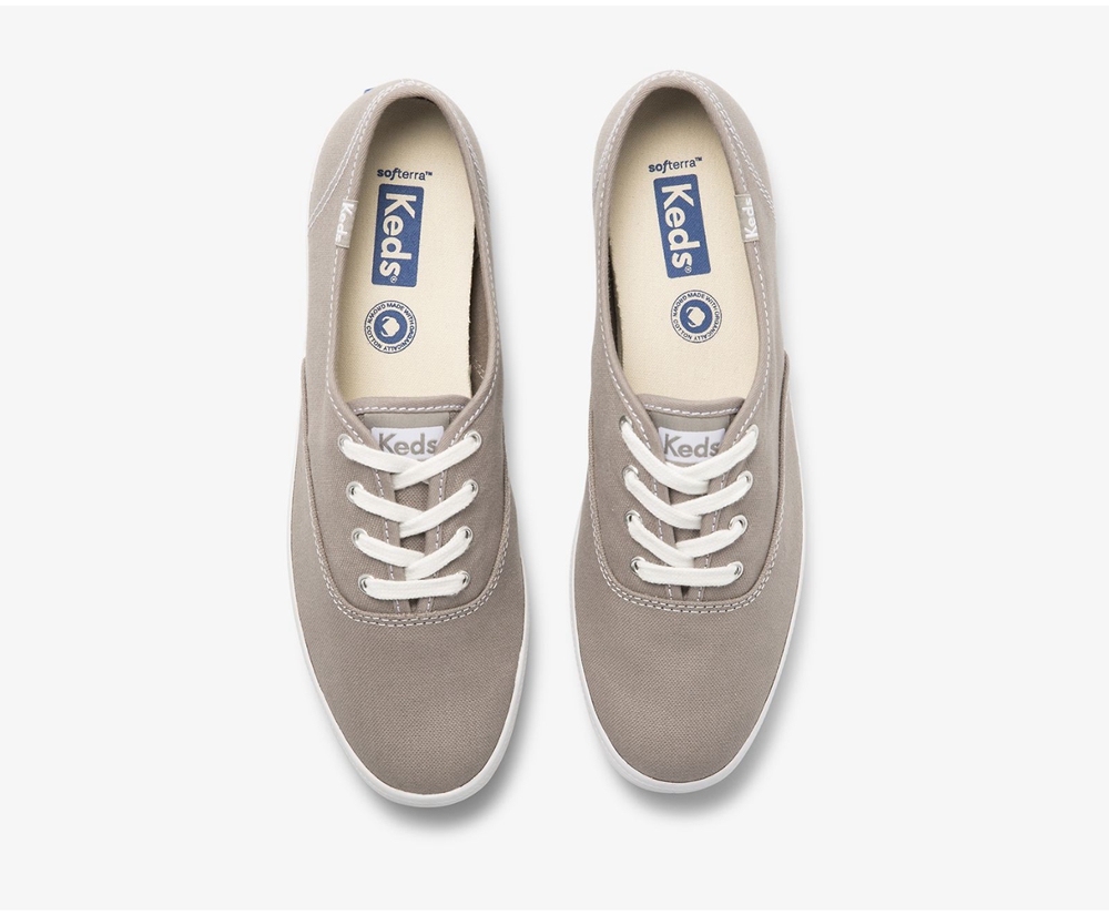 Zapatillas Keds Mujer Gris - Champion Organic Cotton Lona - 385-HYRNLI